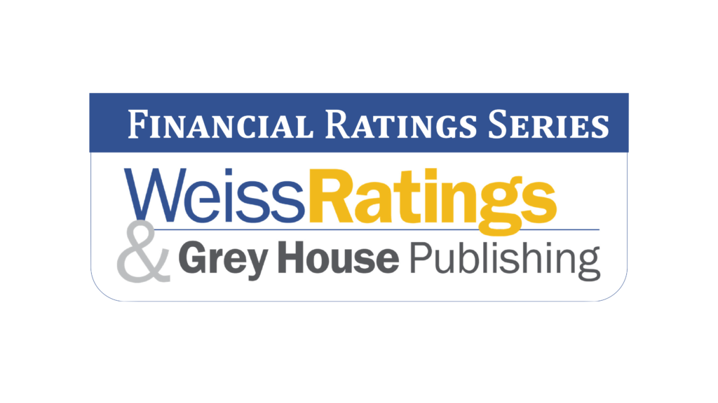 Image of Weiss Ratings & Grey House Publishing logo and the words Financial Ratings Series 