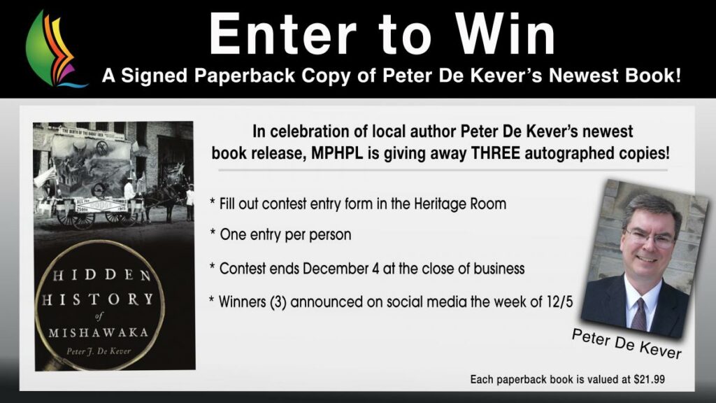 Graphic states Graphic that states Enter to Win A Signed Paperback Copy of Peter De Kever's Newest Book!
