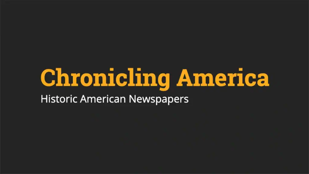 Chronicling America Historic American Newspapers logo.